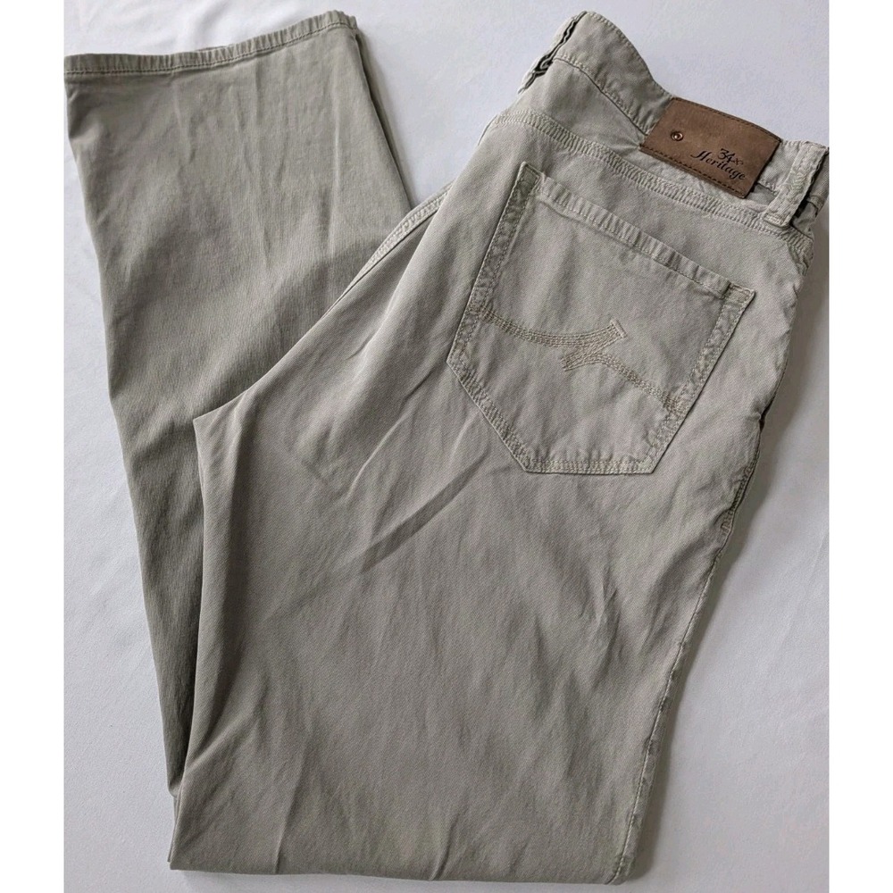 34 Heritage Charisma Pants Mens 35x32(31) Lt Olive Comfort Rise Preppy